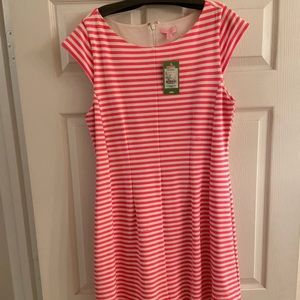 NWT Lilly Pulitzer Pink and White Striped Dress, Size XL